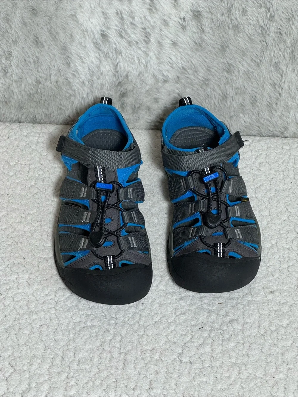 KEEN Newport H2 Kids Waterproof Water Sandals Grey Blue Size 3Y